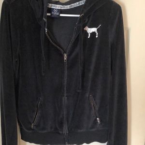 Vs pink bling zip up